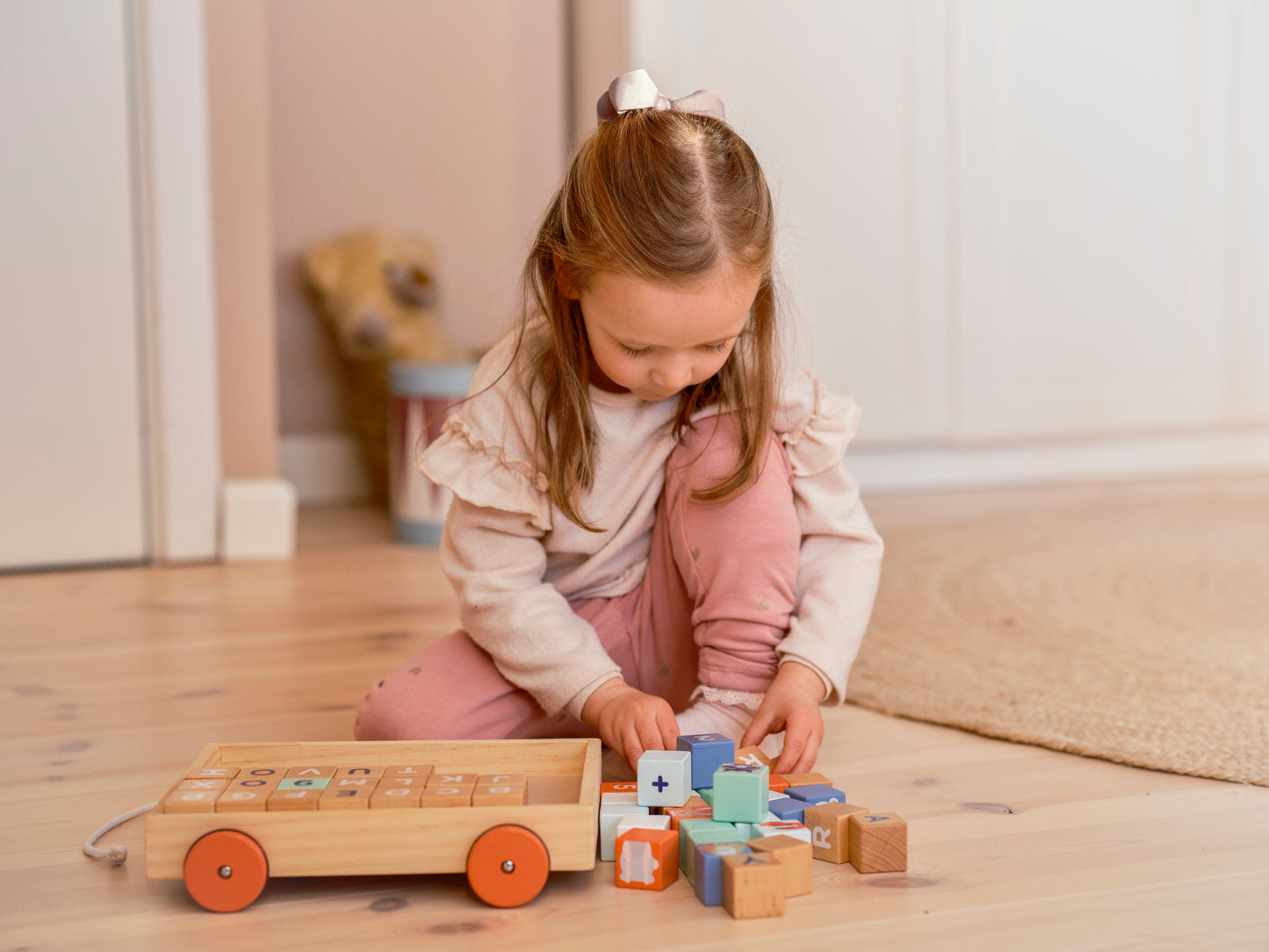 Cart with blocks