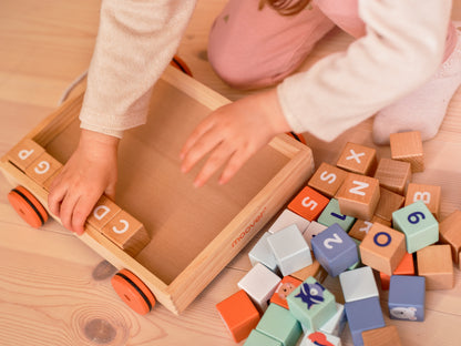 Cart with blocks