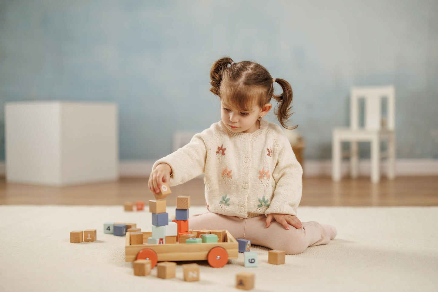 Cart with blocks